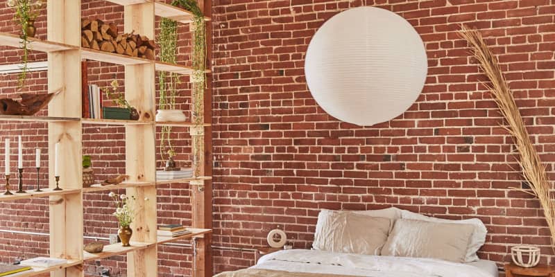 This Loft's Cool 12-Foot High Open Bookshelf Divider Cost Under $500 to Build